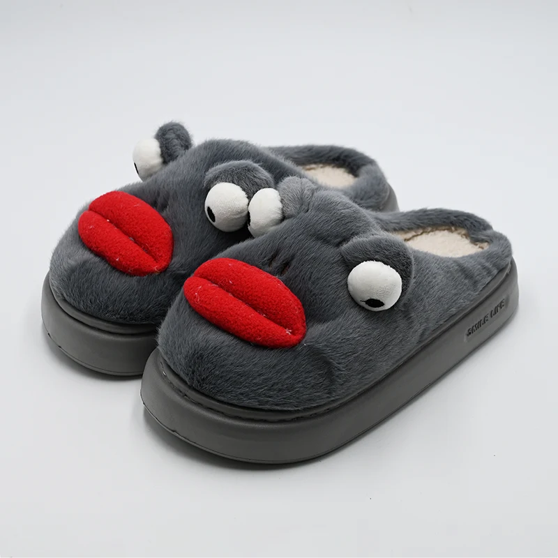 Zapatillas de algodón de rana de rana grande