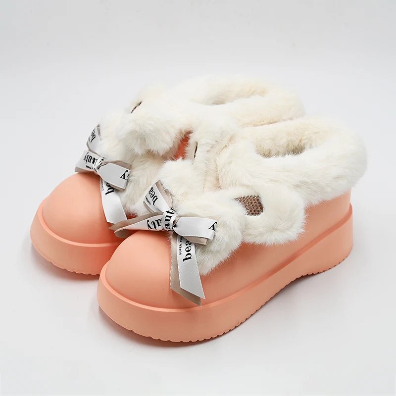 Botas de nieve para orejas de bowknot
