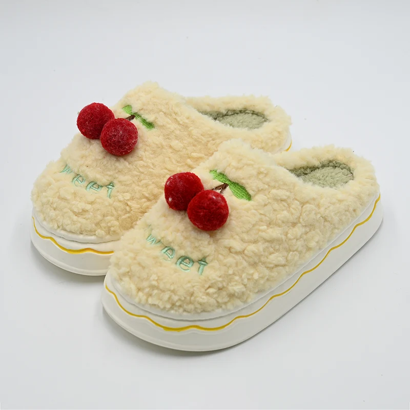 Zapatillas de algodón de cereza