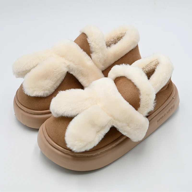 Zapatillas de algodón de orejas largas