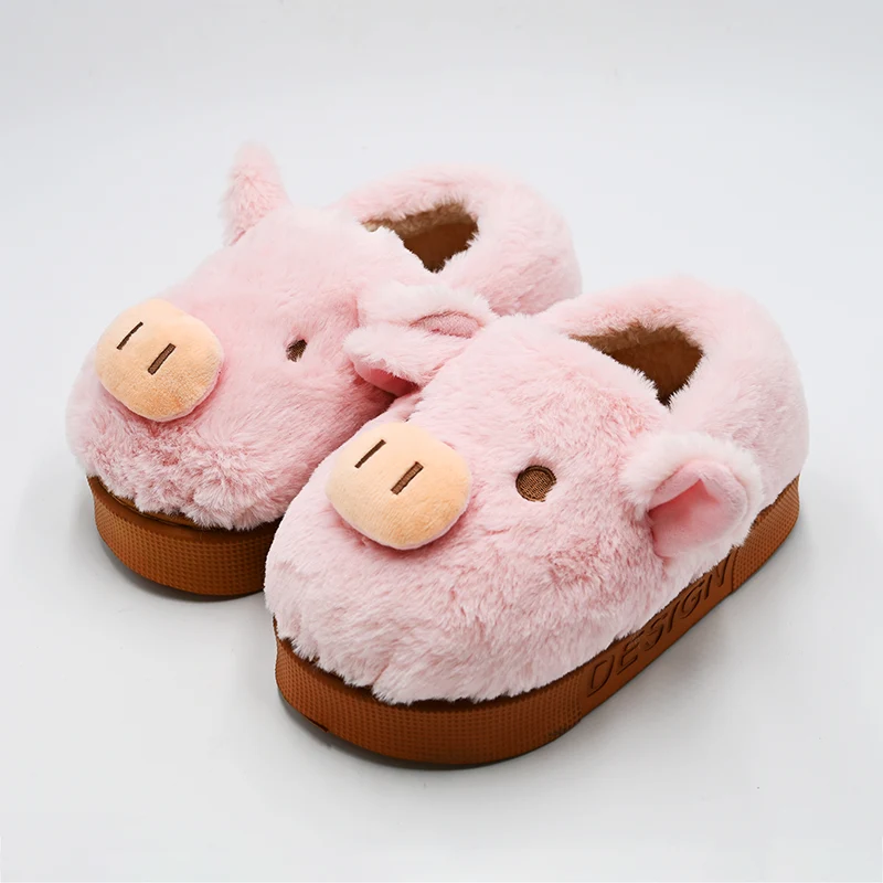Zapatillas de algodón de cabeza de cerdo